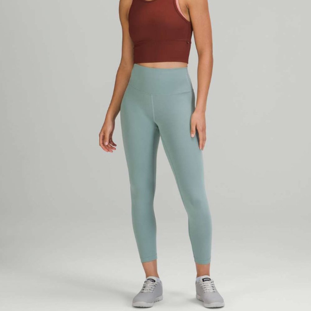 Lululemon Wunder Train High-Rise Tight 25" in Misty Glade